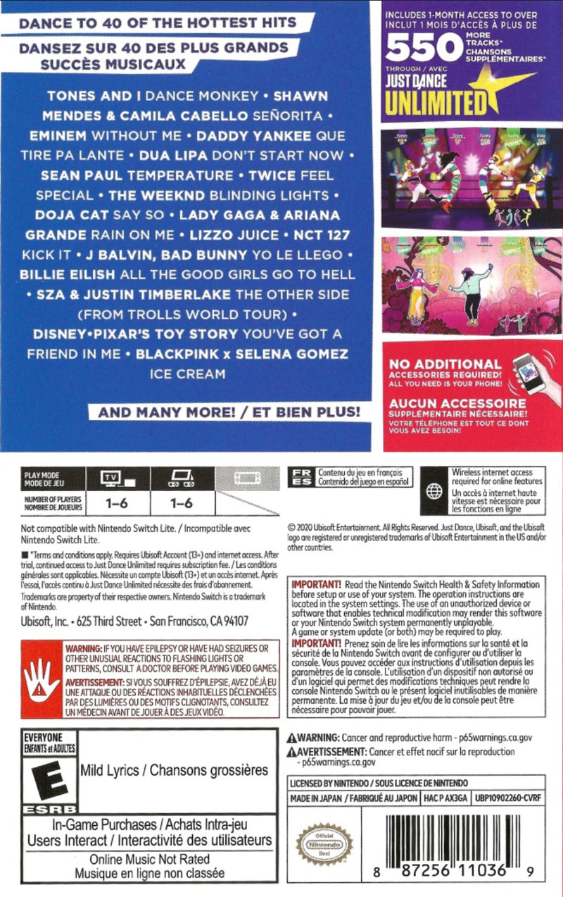 Just Dance 2021 - Nintendo Switch Pre-Played