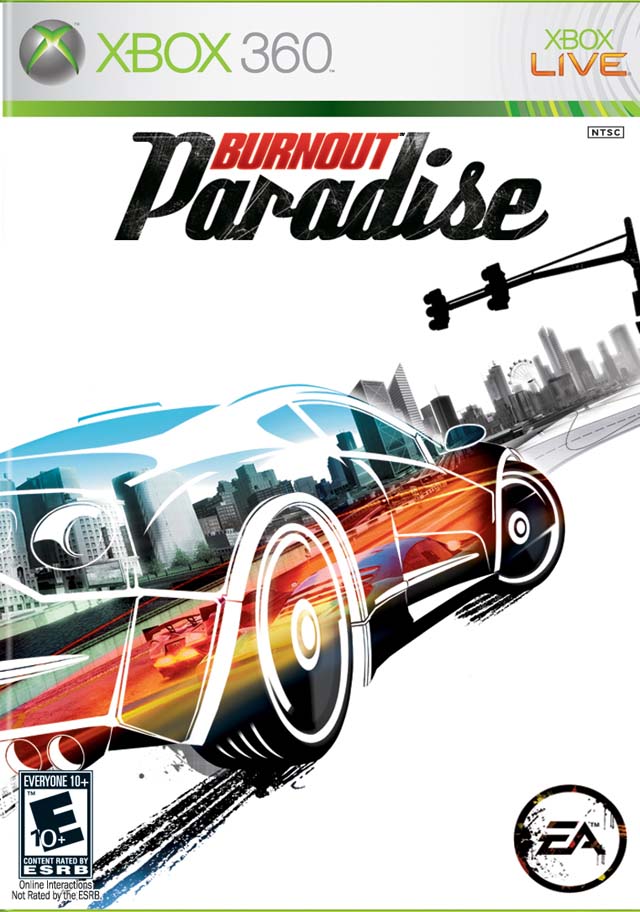 Burnout Paradise Front Cover - Xbox 360 Pre-Played