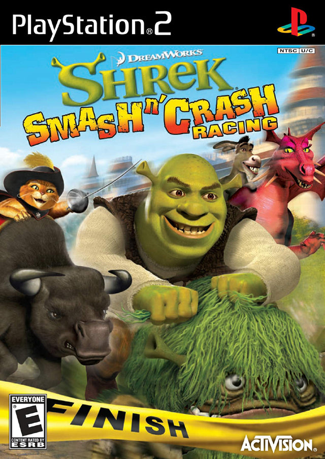 Shrek Smash n' Crash Front Cover - Playstation 2 Pre-Played