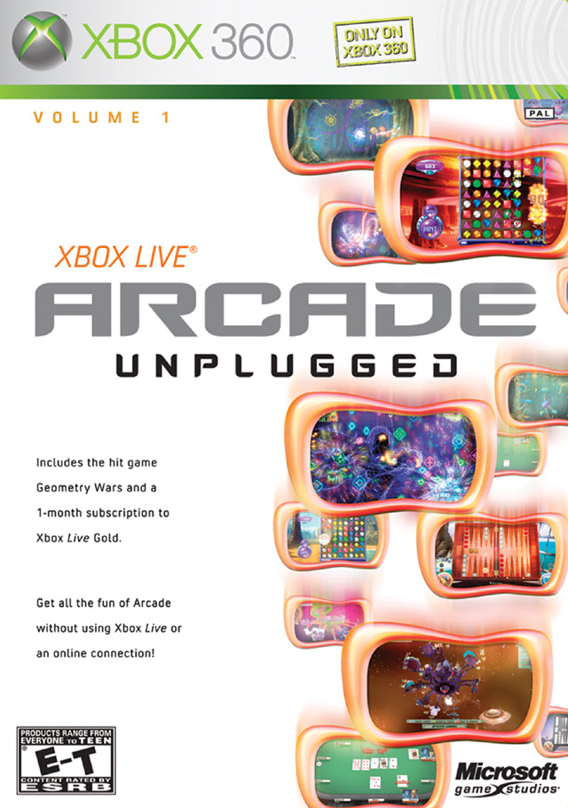Xbox Live Arcade Unplugged Front Cover - Xbox 360 Pre-Played
