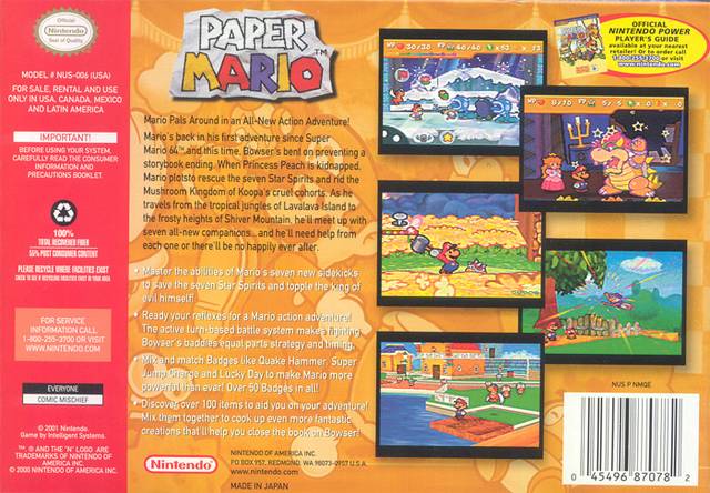 Paper Mario  - Nintendo 64 Pre-Played