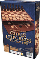 Traditions Chess, Checkers, Tic Tac Toe Set