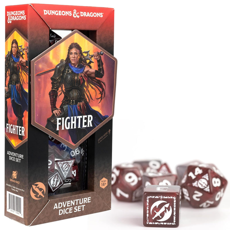Dungeons & Dragons New Adventurer Dice Set - Fighter Red (2025)