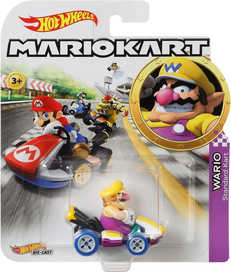 Wario Standard Kart - Mario Kart Hot Wheels