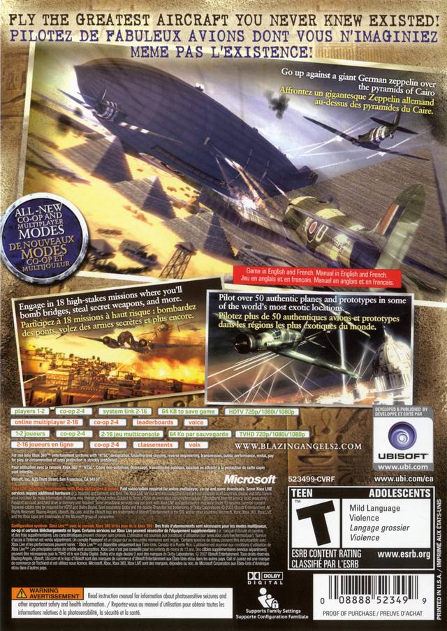 Blazing Angels 2 Secret Missions of WWII - Xbox 360 Pre-Played