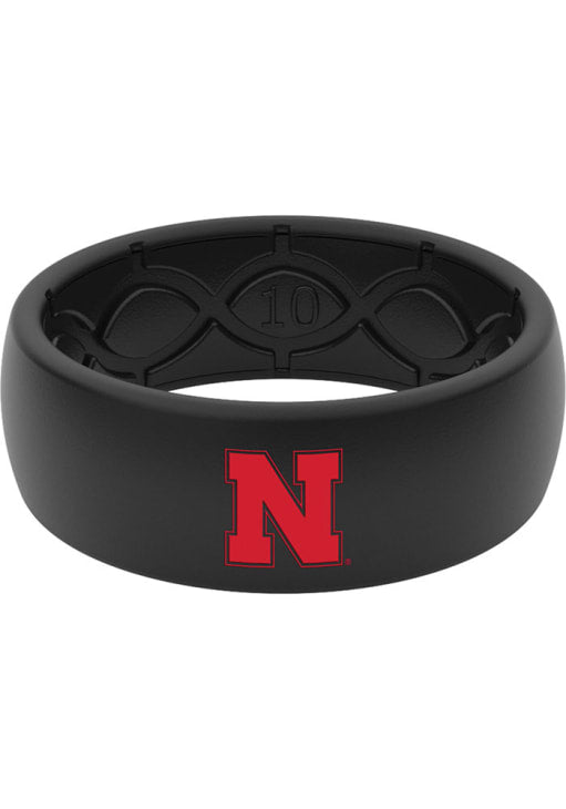 Nebraska Black Red Logo Ring