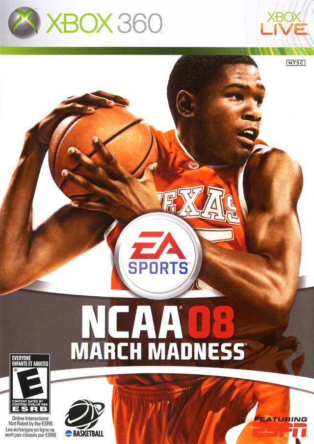 NCAA March Madness 08 Front Cover - Xbox 360 Pre-Played
