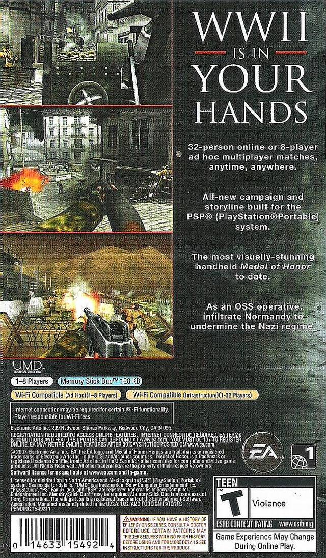 Medal of Honor Heroes 2 - PSP Pre-Played