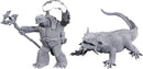 Tortle Druid & Wild Shape Giant Lizard W24 - Dungeons & Dragons Nolzur's Marvelous Unpainted Miniatures