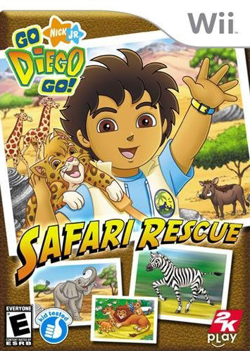 Go Diego Go! Safari Rescue Front Cover - Nintendo Wii Pre-Played