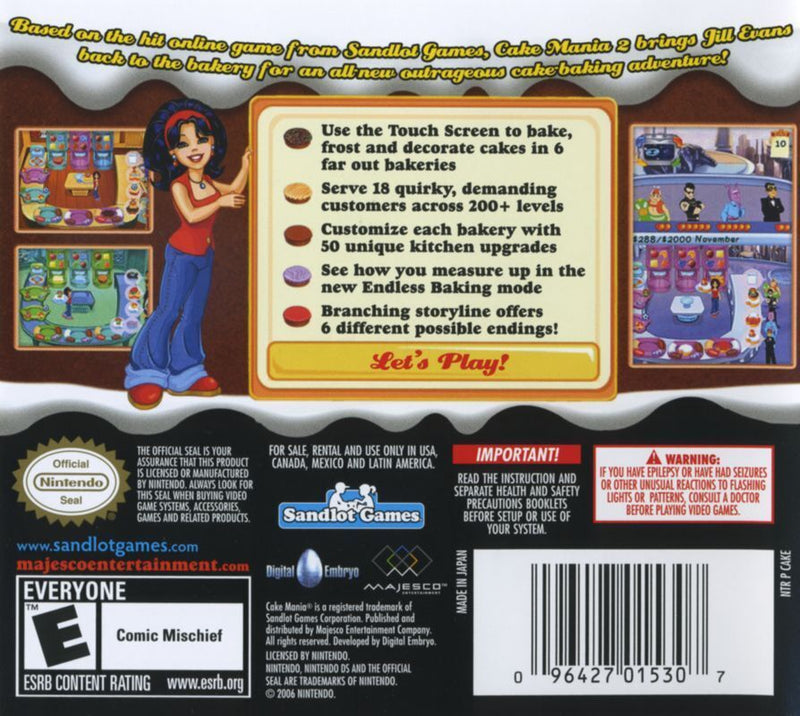 Cake Mania 2 - Nintendo DS Pre-Played