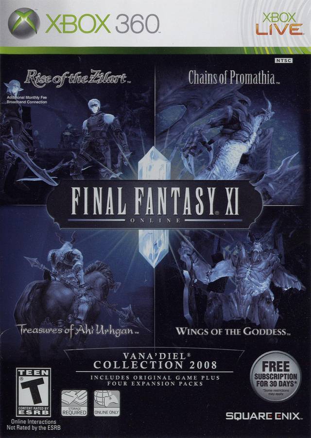 Final Fantasy XI Online: The Vana'Diel Collection Front Cover - Xbox 360 Pre-Played