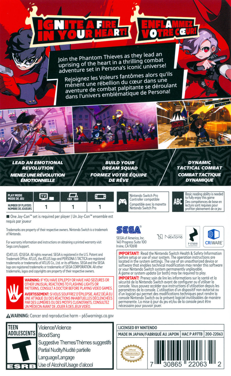 Persona 5 Tactica - Nintendo Switch Pre-Played