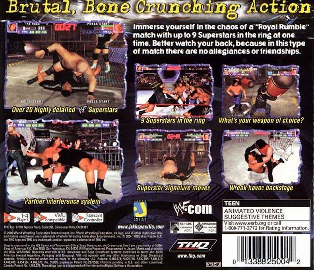 WWF Royal Rumble Back Cover - Sega Dreamcast Pre-Played