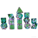 Warlock: Purple, Green Dice Set - Dungeons & Dragons Adventure Dice