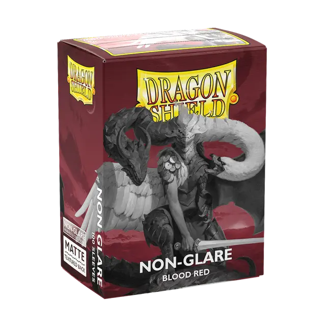 Dragon Shields (100) Matte Blood Red Non-Glare Card Sleeves