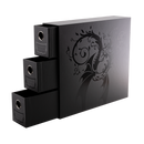Dragon Shield Fortress 3-Card Drawers Vertical Box - Black