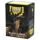 Dragon Shields (100) Matte Dual - Black & Gold