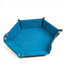 Blue Hex - Leatherette & Velvet Hex Dice Tray