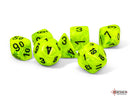 Chessex Vortex Mega-Hedral 7 Die Set - Bright Green/Black