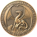 Dice Coins - d20 Lawful Gold Dragon
