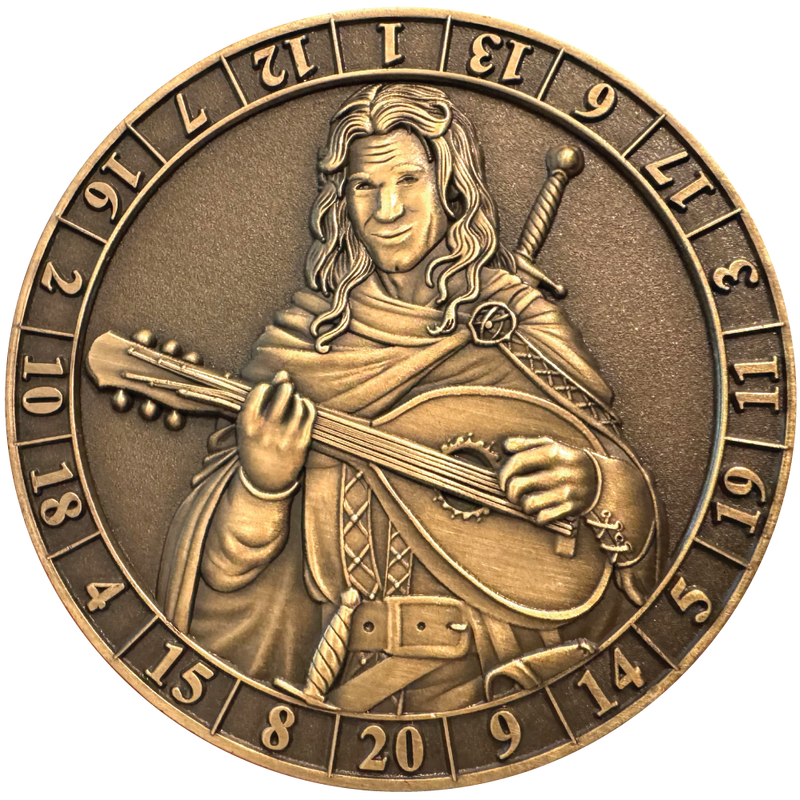 Dice Coins - d20 Male Bard