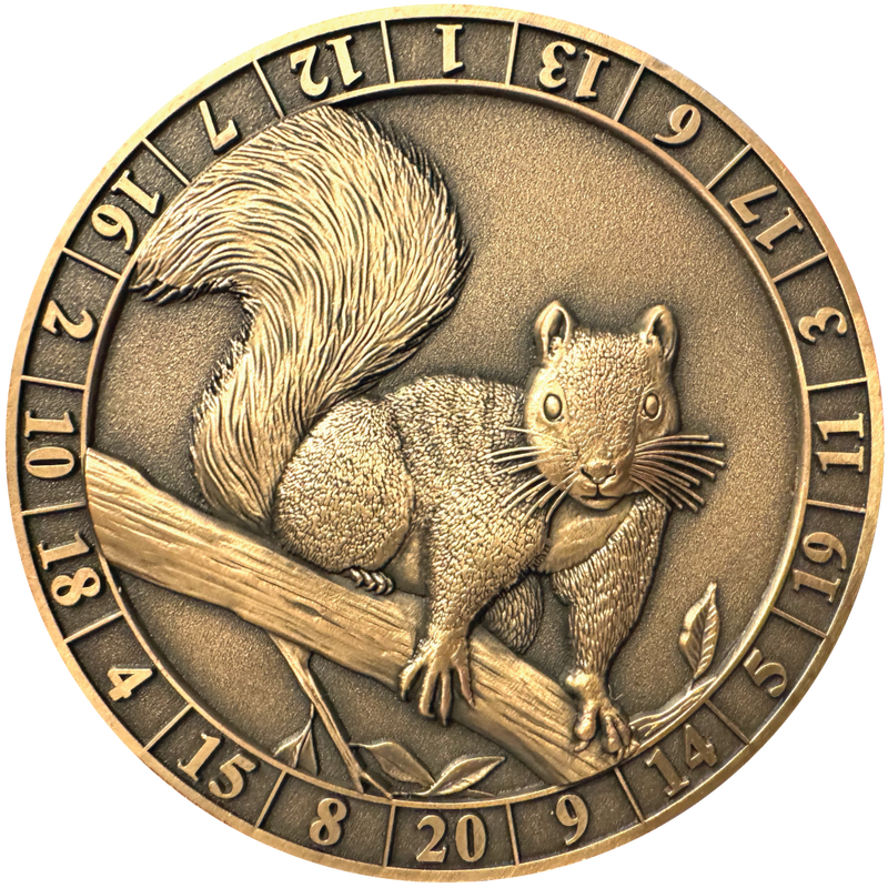 Dice Coins - d20 Squirrel Familiar
