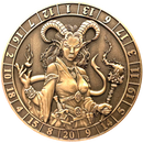 Dice Coins - d20 Female Tiefling Warlock