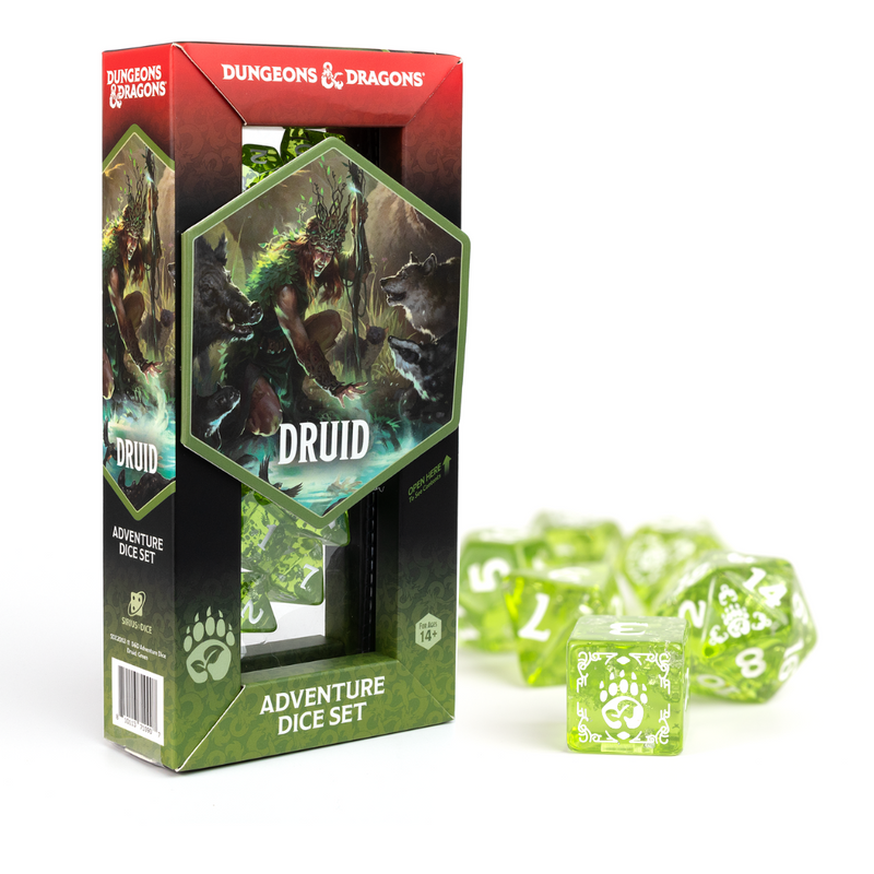 Dungeons & Dragons New Adventurer Dice Set - Druid Green (2025)