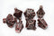 Moonlit Lantern: Blood Splatter Metal RPG Dice Set
