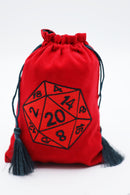 Red D20 - Dice Bag