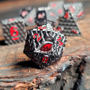 Dragon's Gaze Gunmetal Metal Dice Set
