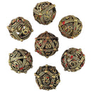 Dragons Bauble Gold Blood Hollow Metal Dice Set