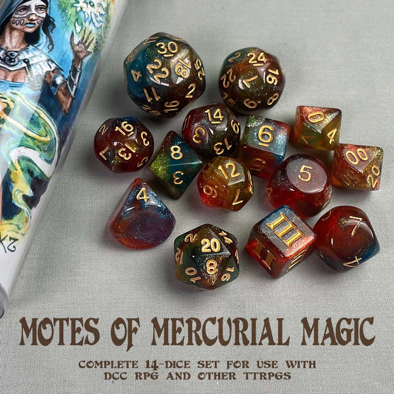 Motes of Mercurial Magic Dice Set - Dungeon Crawl Classics