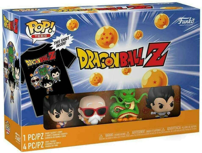 Pop! Dragon Ball Z Pocket Pop and Tee 4 Pack Gamestop Exclusive Size Small Pre-Played