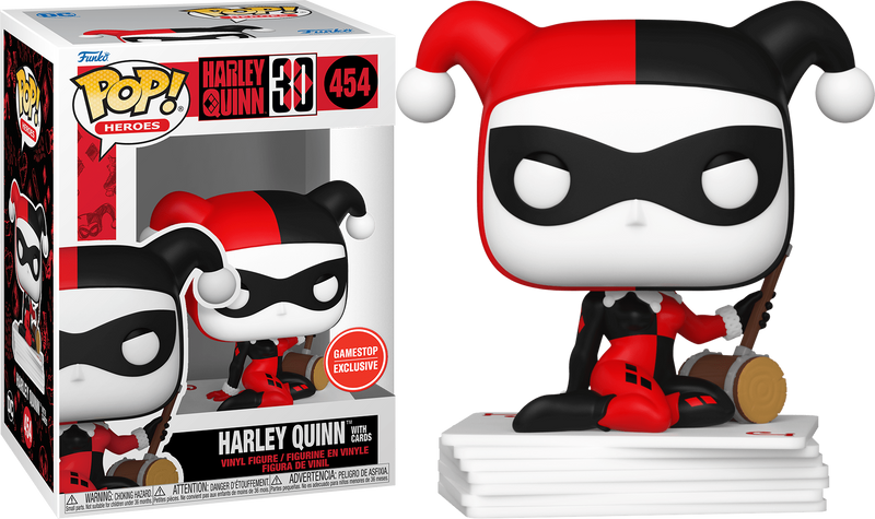 Pop! Harley Quinn 30th Anniversary - Harley Quinn with Cards Gamestop Exclusive 454