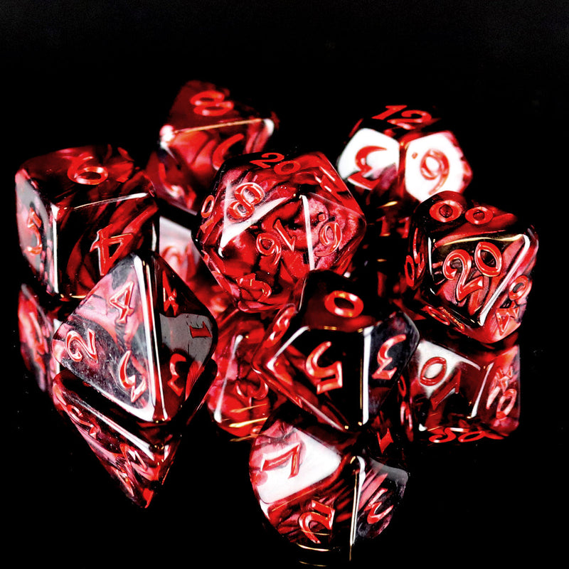 Elessia Kybr - Inquisitor with Red  - Die Hard Dice 7 Piece RPG Set