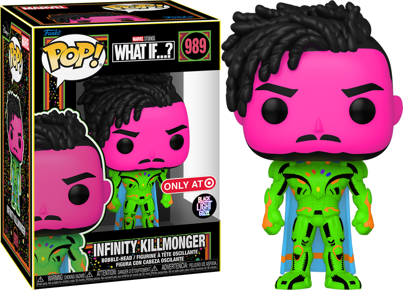 Pop! Marvel: What If? - Infinity Killmonger 989 Black Light Glow Target Exclusive