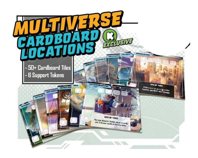 Multiverse Cardboard Locations Kickstarter Edition - Marvel United