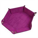 Magenta Hex - Leatherette & Velvet Hex Dice Tray