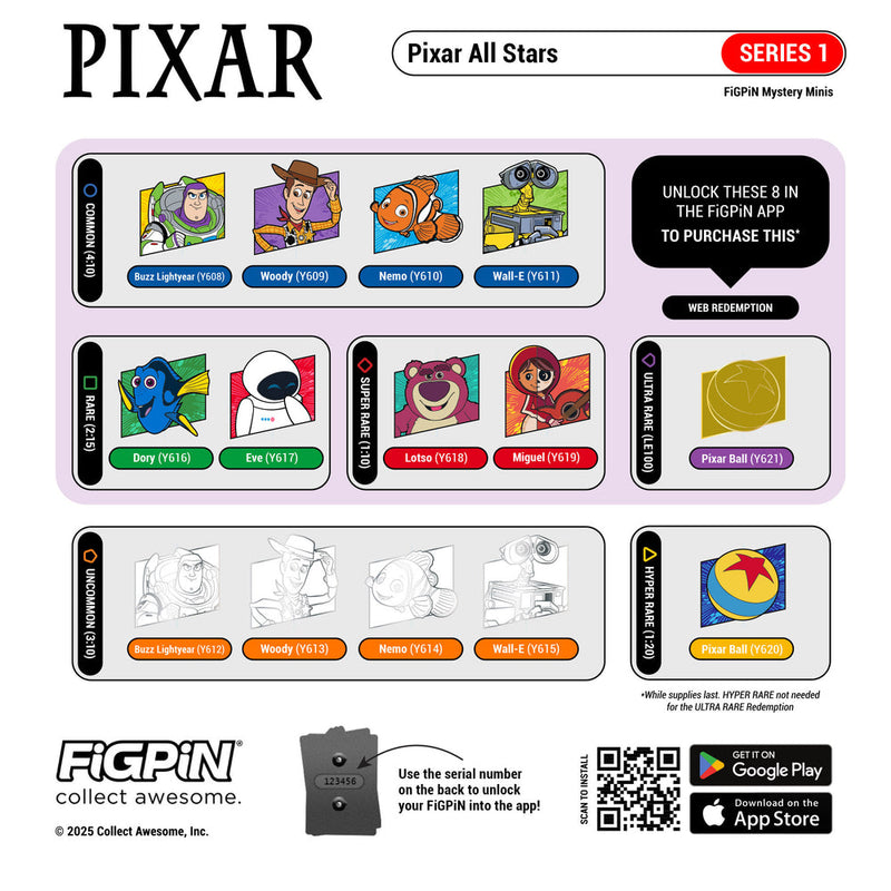 Pixar All Stars Series 1 Mini Mystery Pin - FiGPiN