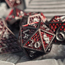 Dragon Scale Red Dragonhide Metal Dice Set