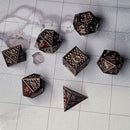 Dragon Scale Red Dragonhide Metal Dice Set