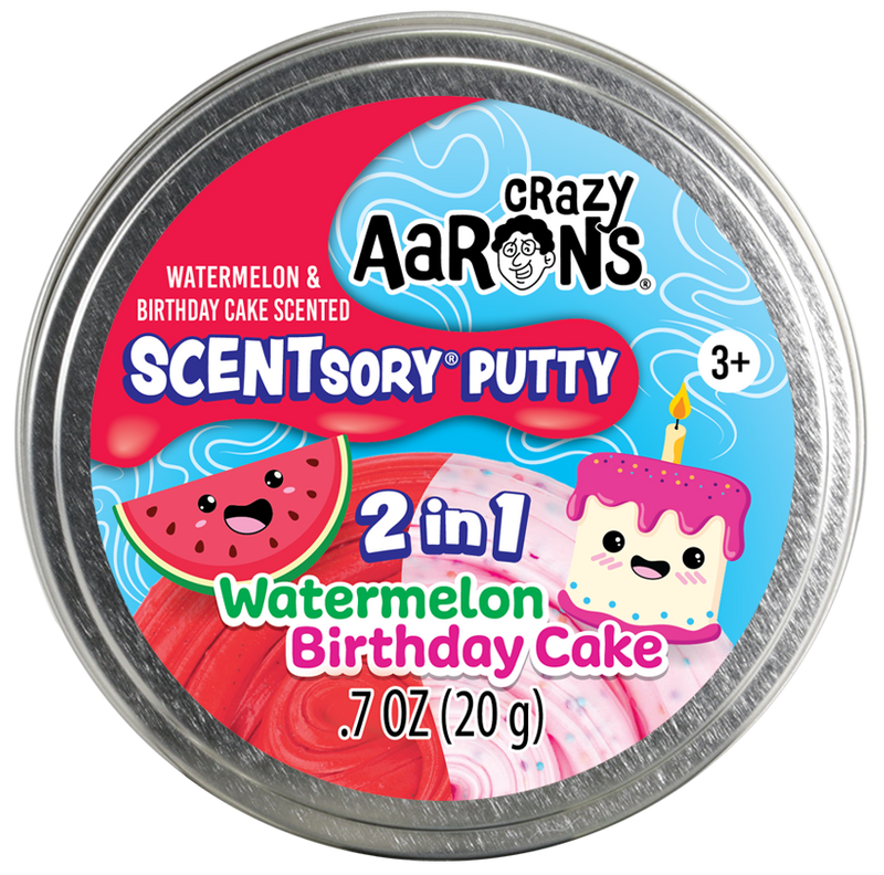 2 in 1 Watermelon Birthday Cake - Vibes SCENTsory Putty