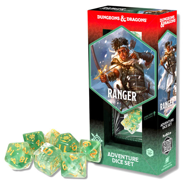 Dungeons & Dragons New Adventurer Dice Set - Ranger White & Green (2025)