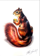 Unglued Squirrel Token - Ron Spencer Art Print 9x11
