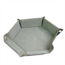 Silver Hex - Leatherette & Velvet Hex Dice Tray