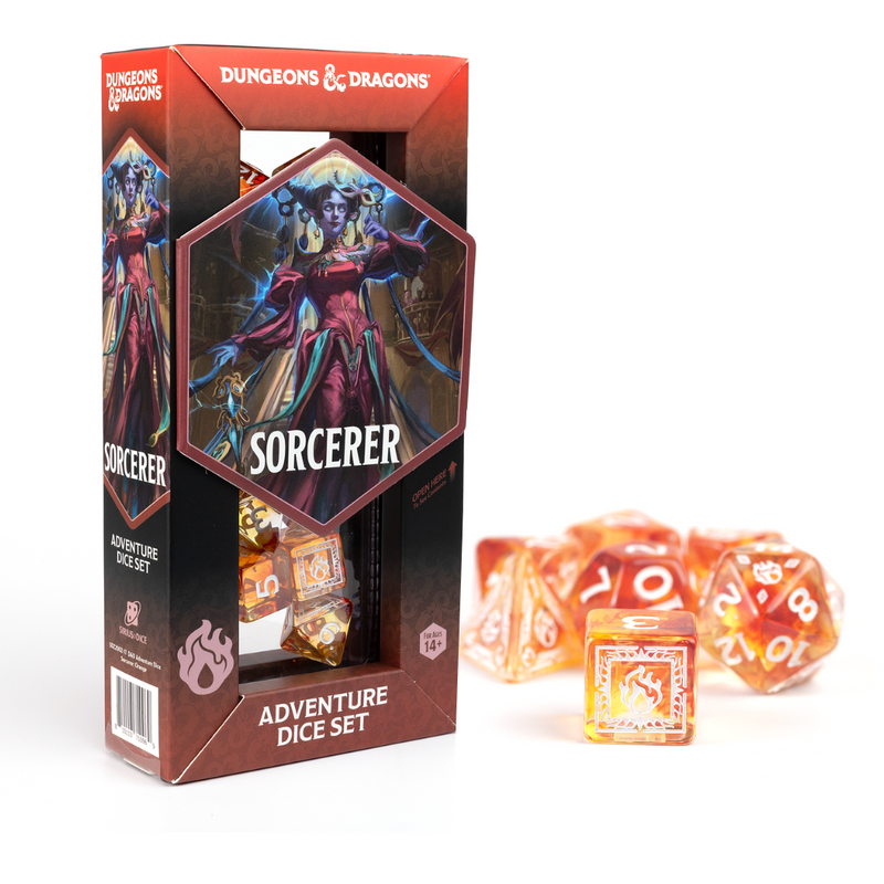 Dungeons & Dragons New Adventurer Dice Set - Sorcerer Orange (2025)
