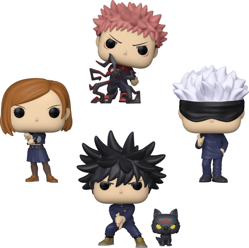 Pop! Animation Jujutsu Kaisen - Yuji/Megumi/Nobara/Satoru 4 Pack Gamestop Exclusive Glow In the Dark