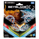 Beyblade X Jurassic World Double Pack - T. Rex vs Mosasurus